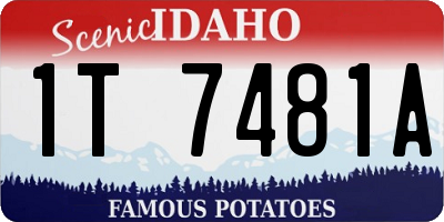 ID license plate 1T7481A