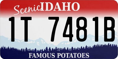 ID license plate 1T7481B