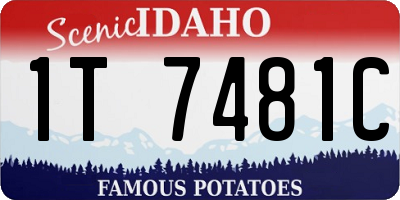 ID license plate 1T7481C