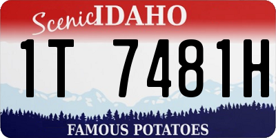 ID license plate 1T7481H