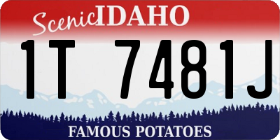 ID license plate 1T7481J