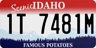 ID license plate 1T7481M