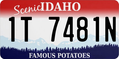 ID license plate 1T7481N