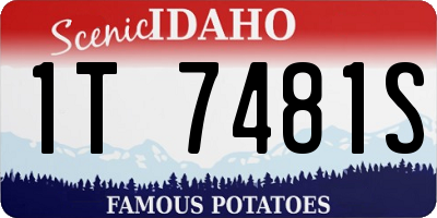 ID license plate 1T7481S