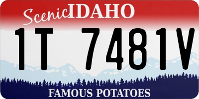 ID license plate 1T7481V