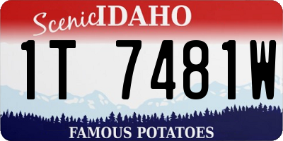 ID license plate 1T7481W