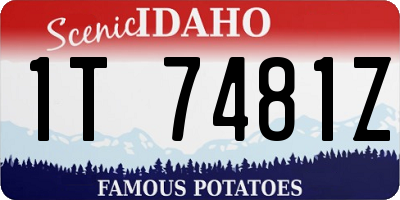 ID license plate 1T7481Z