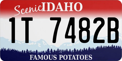 ID license plate 1T7482B