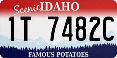ID license plate 1T7482C