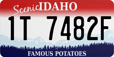 ID license plate 1T7482F