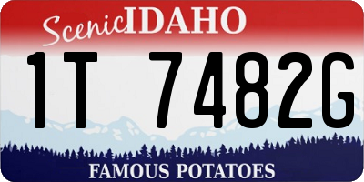 ID license plate 1T7482G