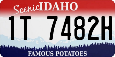 ID license plate 1T7482H