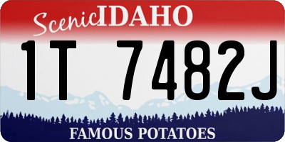 ID license plate 1T7482J