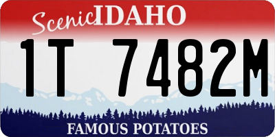 ID license plate 1T7482M