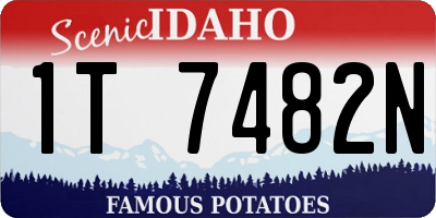 ID license plate 1T7482N