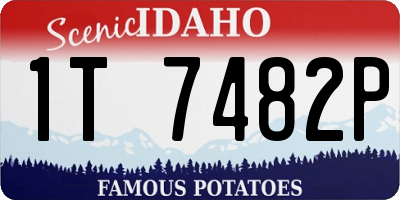 ID license plate 1T7482P