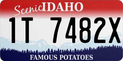 ID license plate 1T7482X