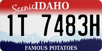 ID license plate 1T7483H