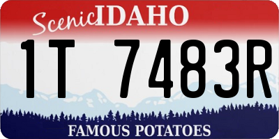 ID license plate 1T7483R
