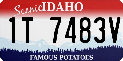 ID license plate 1T7483V