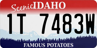 ID license plate 1T7483W