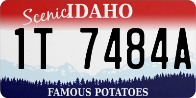 ID license plate 1T7484A
