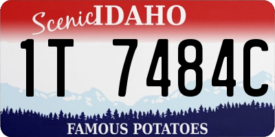ID license plate 1T7484C
