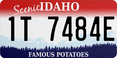 ID license plate 1T7484E