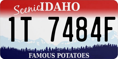 ID license plate 1T7484F