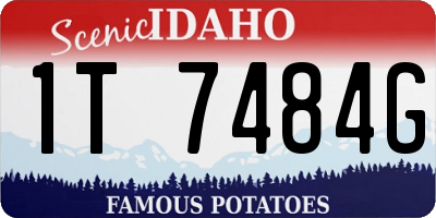 ID license plate 1T7484G