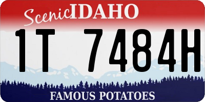 ID license plate 1T7484H