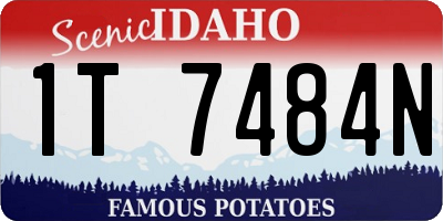ID license plate 1T7484N