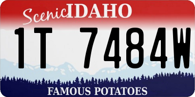 ID license plate 1T7484W