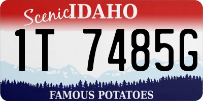 ID license plate 1T7485G