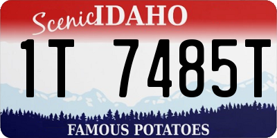 ID license plate 1T7485T