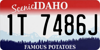 ID license plate 1T7486J