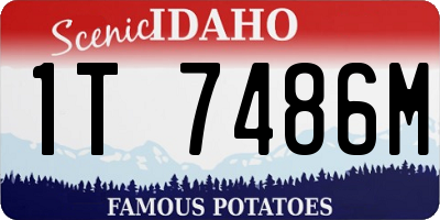 ID license plate 1T7486M