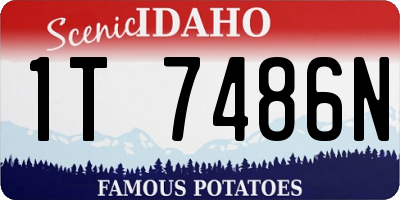 ID license plate 1T7486N