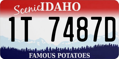 ID license plate 1T7487D