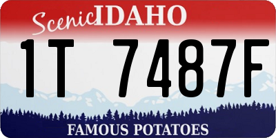ID license plate 1T7487F