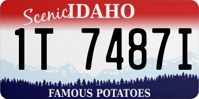 ID license plate 1T7487I