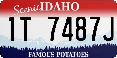 ID license plate 1T7487J