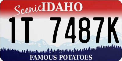 ID license plate 1T7487K
