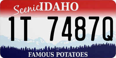 ID license plate 1T7487Q