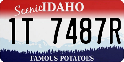 ID license plate 1T7487R