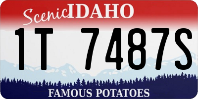 ID license plate 1T7487S