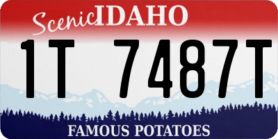 ID license plate 1T7487T