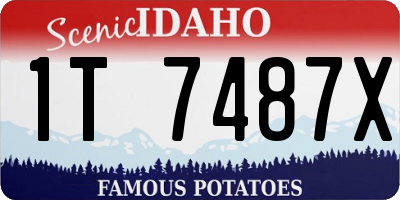 ID license plate 1T7487X
