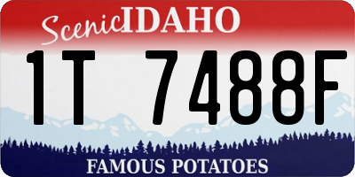 ID license plate 1T7488F