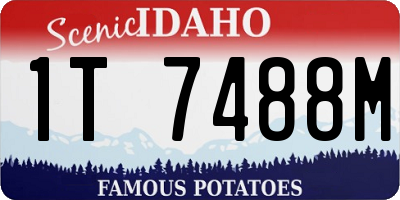 ID license plate 1T7488M